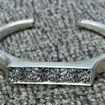 Lucky Brand SILVERTONE RAISED CUTOUT FLOWER DESIGN CUFF BRACELET SIGNED Photo 1