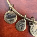 ALEX AND ANI Alex‎ and Ani Fleur De Lis Charm Bangle Bracelet, US Flag, Energy Tech Photo 2