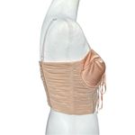 Salty Women’s Size L Nude Satin Lace-up Corset Top Balletcore Coquette Festival Photo 1