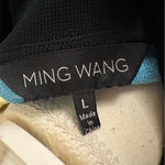 Ming Wang  teal and black woven pattern knit jacket cardigan Size Large Photo 4