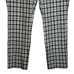 Elie Tahari Plaid Straight-Leg Crop Trousers Black White Plaid Size 6 Photo 4