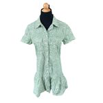Amanda Uprichard Cathee Floral Shirt Dress in Green Size Small Photo 6