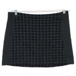 Rachel Rachel Mini Skirt 10 Houndstooth Side Panels Goth Fairy Grunge Textured Black Photo 0