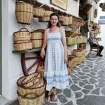 ZARA blue and white printed midi dress size XS Photo 2