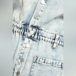 BLANK NYC NWT Time Zone Acid Wash Denim Short Sleeve Romper medium Photo 2