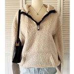 PINK - Victoria's Secret PINK Victoria’s Secret Teddy Fleece Quarter Zip Sweater Photo 0