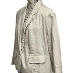 Cato Beige Linen Blazer Single Button Coastal Beach Preppy Lagenlook 14/16W Photo 1