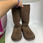 UGG  clss tall boots chocolate brown suede shearling women's size 8 winter casual Photo 1