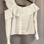 Source Unknown Zhang White Off-Shoulder Women's Top Photo 0