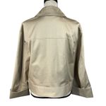 Banana Republic  Small Twill Short Utility Jacket Button-Up Lined Long Sleeve Tan Photo 4