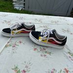 Vans Old Skool Flame Sneaker Size 3.5 men’s 5 womans black red yellow skater Photo 2