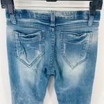 Women's Ripped Jeans Skinny Sleg Mid Rise Denim Distressed Blue Size 26 Photo 7