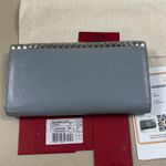 Valentino Garavani Rockstud Leather Continental Zippy Wallet - Grey - Preowned Photo 1