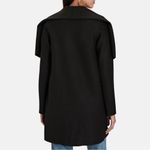 NWOT HARRIS WHARF LONDON Pressed Wool Blanket Wrap Coat Size Small Black Photo 1