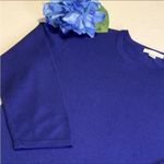 Erin London Royal Blue Sweater Light Weight 3/4 Sleeve Crew Neck Workwear Cozy S Photo 8