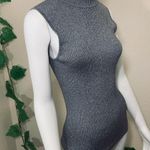 Nygard Silver Metallic Turtleneck Tank Top Blouse Photo 0