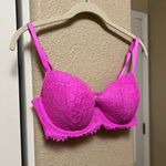 Victoria's Secret Victoria’s Secret DREAM ANGELS Lightly Lined Lace Demi Bra 34DD Pink Berry Photo 5