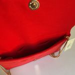 Francesca Red Beaded Heart Clutch Evening Bag Gold Chain Shoulder Strap NWT Photo 6