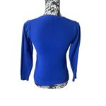 Playboy Bunny Sweater Blue Long Sleeve Blue Rhinestones Small Photo 2