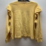 Old Navy Size XL Petite Yellow Ruffle Sleeve Sweatshirt Photo 3