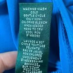 Ralph Lauren Lauren  Blue Short Sleeve Drape Neck Dress Cap Sleeves Size 4 Casual Photo 7