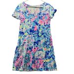 Lilly Pulitzer Tideline Dress Sparkling Blue Hey Bay Bay Size Medium Photo 2
