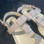 Jones New York Beige Sandals with Gold Accents Photo 1