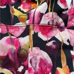 Anthropologie By Floral Sweetheart Jumpsuit Bold V Neck Skinny Leg Party Size XS Photo 4