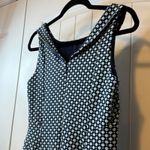 Land's End Chic Blue Geometric Pattern Sleeveless Sheath Dress Business Casual # Size 6 Photo 4