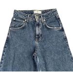 Mango MNG Denim Blue Wash High Rise Wide Leg Cotton Y2K Jeans SZ 1 #1272 Photo 2