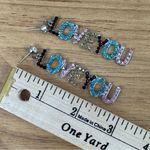 Love You Dangling Rhinestone Novelty Statement Fashion Earrings Photo 4