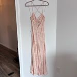 ZARA NWT rose pink satin strappy maxi slip dress open back Photo 6