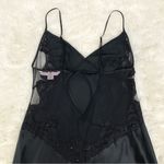Victoria's Secret  Vtg Black Sheer Slip Dress Beaded Sequin‎ Dark Fairy Whimsigoth Photo 6