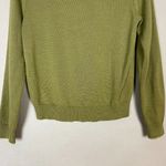 Wool Sweater Rabbit Patch‎ Quirky Green Turtleneck Long Sleeve Bunny Pullover Size M Photo 6