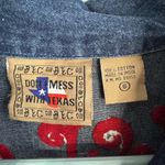 Don’t Mess With Texas Biker Babe denim Jean jacket size small Blue Photo 2