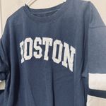 New York Popular Boston Sweatshirt Navy Blue sz XL Preppy Academic Old Money Photo 1