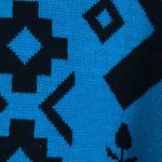 Stefano Vintage  International One Size Fits All Black and Blue Cow Neck Sweater. Photo 4