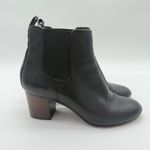 Frye  Stella Black Leather Chelsea Casual Boots Block Heel Slip On 8 Photo 1
