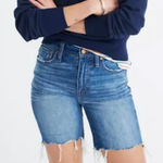 Madewell Size 30 High Rise Denim Mid Length Jean Shorts Raw Hem Photo 0