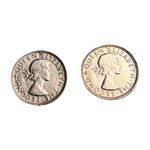 Queen Elizabeth II New Zealand Penny Gold Plated Earrings Gold Photo 4