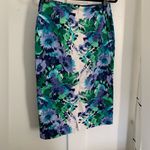 NY&Company Blue Green & White Floral Pencil Straight Skirt 7th Avenue Suiting 2 Photo 3