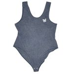 Urban Nation Black Wash Butterfly Embroidered Acid Wash Size XL Y2k Casual Goth Photo 3