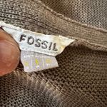 Fossil Vintage  Olive Green Vest Button Up Sequin Festival Boho Indie Large Y2K Photo 4