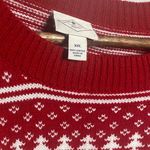 st. john's bay Women’s St. John’s Bay Red & White Christmas Holiday Crew neck sweater size XXL Photo 1