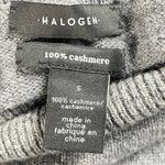 Halogen Cashmere Turtleneck Sweater Gray Size S Ribbed Long Sleeve Cozy Winter Photo 1