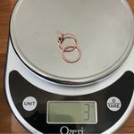 Morganite 925 Rose Gold Solitaire & Eternity Engagement Ring Set Size 7 3g Photo 13