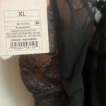 NWT AUDEN Black Rose Lace Thong Bodysuit Teddy V Photo 6