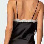 Edikted Womens Coquette Lace Bow Satin Effect Mini Slip Dress Size XL Black Photo 1