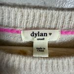 Dylan Harper Sweater Pullover Women's Small Tan Pink Knit Alpaca Wool Crewneck Photo 8