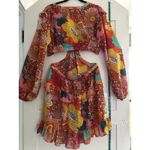 Girl Soul Tropical Floral Cut Out Ruffled Mini Dress Size M Size M Photo 7